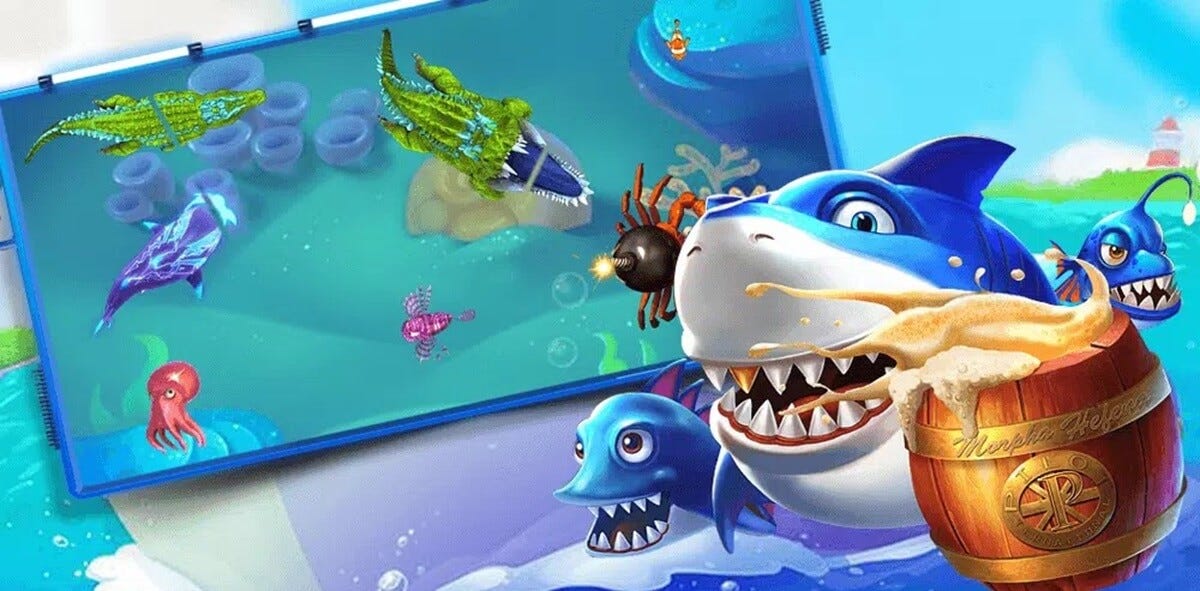 ภาพเกมยิงปลาและเป้าหมายใต้น้ำในล็อบบี้ u31